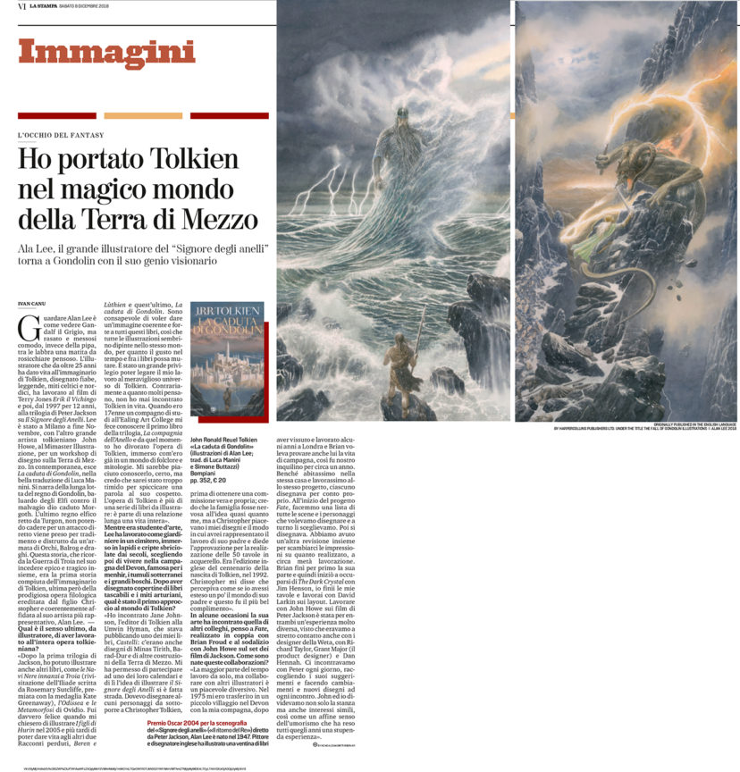 Interview to Alan Lee – La Stampa